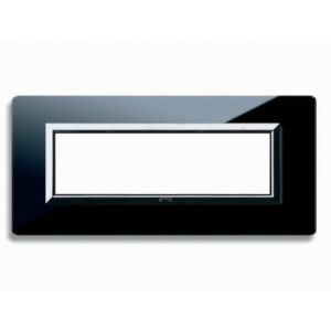 Plaque Vera_44 Rectangulaire En Verre Noir Absolu 7 Modules