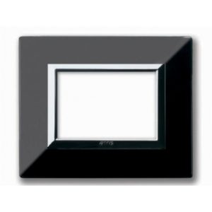 Plaque Zama_44 Rectangulaire Noir Absolu 3 Modules