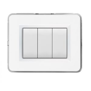 Plaque Personal_44 Rectangulaire Blanc 3 Modules