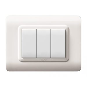 Plaque Technopilymére_44 Rectangulaire Blanc 3 Modules