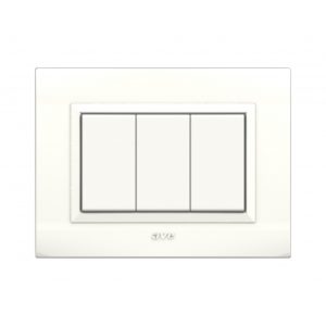 Plaque Nova_45 Rectangulaire Blanc 3 Modules