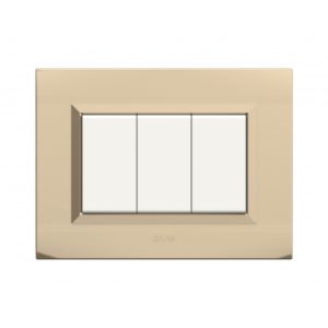 Plaque Nova_45 Rectangulaire Champagne 3 Modules