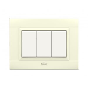 Plaque Nova_45 Rectangulaire Ivoire 3 Modules