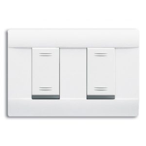 Plaque Penchée_45 Rectangulaire Blanc 1+1 Modules