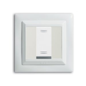 Plaque Duplex_45 Carrée Blanc 1 Module