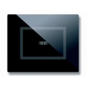 Plaque Vera_44 Touch Rectangulaire Noir Absolu 1 Commande