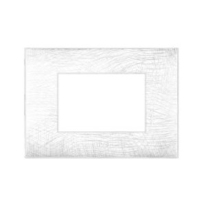 Plaque Young_44 Rectangulaire Blanc 3D 3 Modules