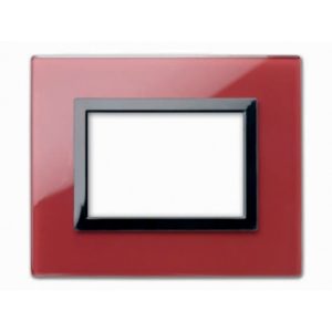 Plaque Vera_44 Rectangulaire En Verre Rouge Pompei 3 Modules