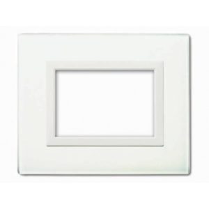 Plaque Vera_44 Rectangulaire En Verre Blanc 3 Modules