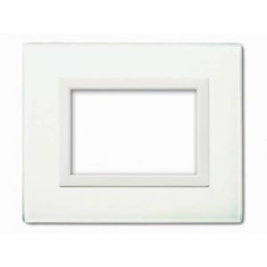 Plaque Vera_44 Rectangulaire En Verre Blanc 3 Modules