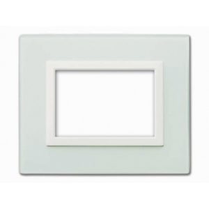 Plaque Vera_44 Rectangulaire En Verre Vert Eau 3 Modules