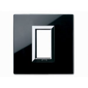 Plaque Vera_44 Carrée En Verre Noir Absolu 1 Module