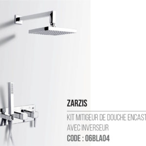 Kit mitigeur de bain-douche encastré avec inverseur Zarzis – Sopal